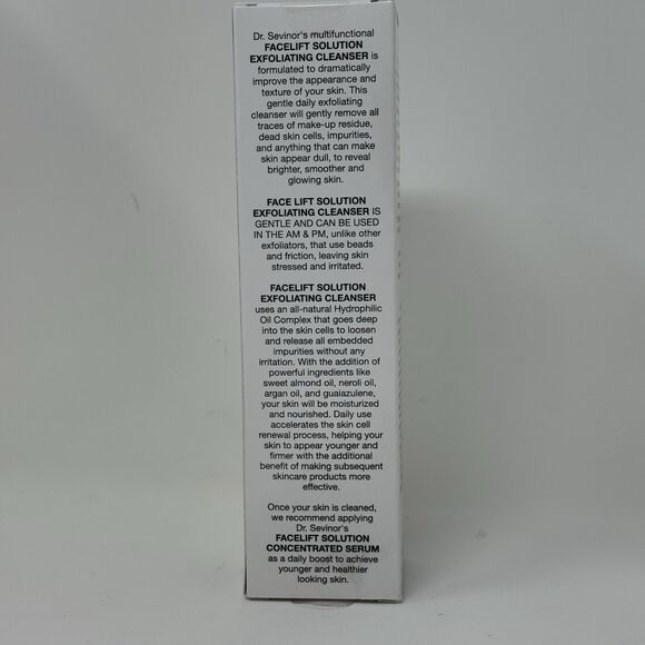 Dr Sevinor Face Lift Solution Exfoliating Cleanser Anti Aging Wrinkles New 6 oz - Picture 10 of 11